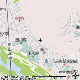 岐阜県下呂市湯之島周辺の地図