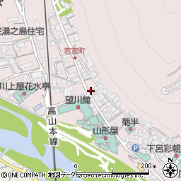 岐阜県下呂市湯之島215周辺の地図