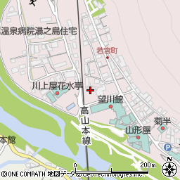 岐阜県下呂市湯之島182周辺の地図