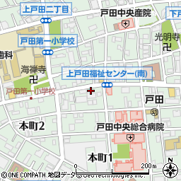 かまどや　戸田本町店周辺の地図