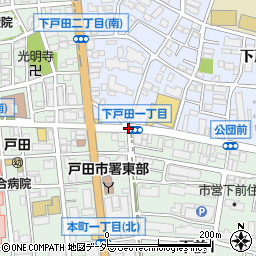 下戸田１周辺の地図