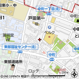 埼玉県戸田市中町1丁目32-3周辺の地図