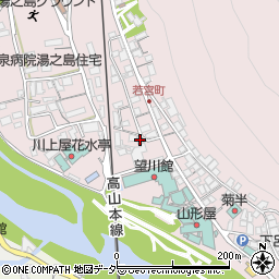 岐阜県下呂市湯之島176周辺の地図