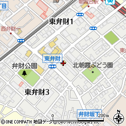 ファミリーマート朝霞東弁財店周辺の地図