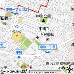 埼玉県戸田市中町1丁目14-58周辺の地図