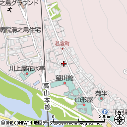 岐阜県下呂市湯之島218周辺の地図