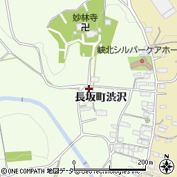 山梨県北杜市長坂町渋沢11周辺の地図