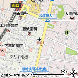 城北信用金庫谷塚支店周辺の地図