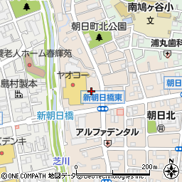 ヤオコー川口朝日店駐車場周辺の地図