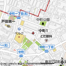 埼玉県戸田市中町1丁目14-32周辺の地図