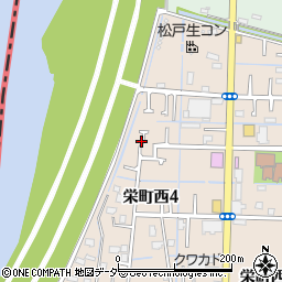 松戸市栄町西4丁目駐車場(1)周辺の地図