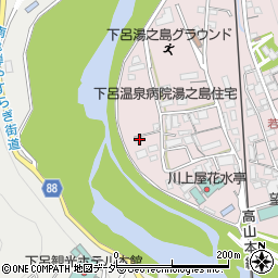 岐阜県下呂市湯之島51周辺の地図