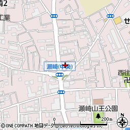 埼玉県草加市瀬崎周辺の地図