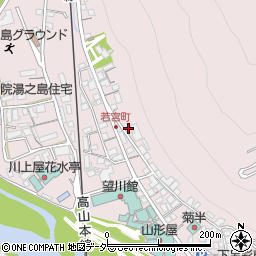 岐阜県下呂市湯之島298周辺の地図