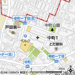 埼玉県戸田市中町1丁目14-40周辺の地図