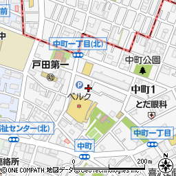 埼玉県戸田市中町1丁目14-24周辺の地図