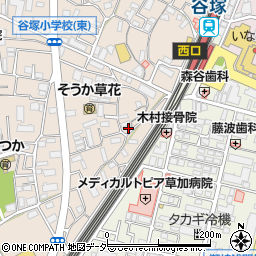 埼玉県草加市谷塚町542周辺の地図