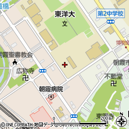 東洋大学朝霞校舎　２号館警備室周辺の地図