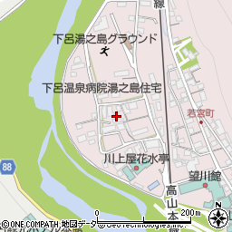 岐阜県下呂市湯之島129周辺の地図