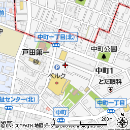 埼玉県戸田市中町1丁目14-22周辺の地図