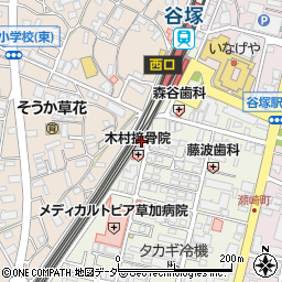 産経新聞谷塚販売所周辺の地図