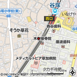 埼玉県草加市谷塚町225周辺の地図