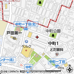 埼玉県戸田市中町1丁目10周辺の地図