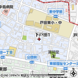 下戸田第二公園周辺の地図