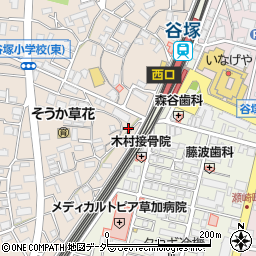 埼玉県草加市谷塚町546-1周辺の地図