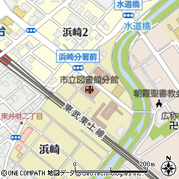 朝霞市産業文化センター周辺の地図