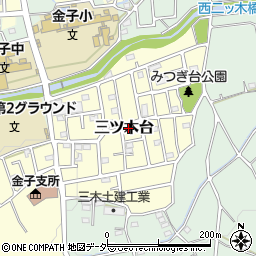 埼玉県入間市三ツ木台周辺の地図