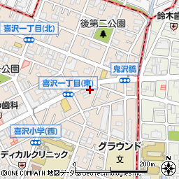吉野家戸田喜沢店周辺の地図