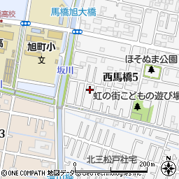 千葉県松戸市小金飛地周辺の地図