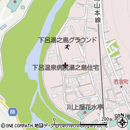 岐阜県下呂市湯之島106周辺の地図