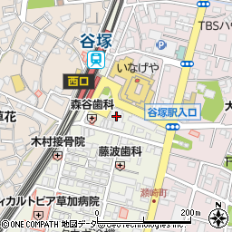 プランヴェール谷塚駅前周辺の地図