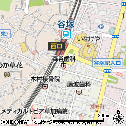 カギの救急車　取次店・谷塚フォト周辺の地図