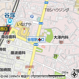 東日本銀行草加支店周辺の地図