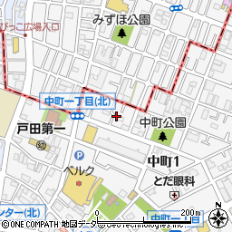 埼玉県戸田市中町1丁目9-26周辺の地図