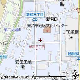 埼玉県三郷市新和3丁目385周辺の地図