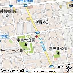 埼玉県川口市中青木周辺の地図