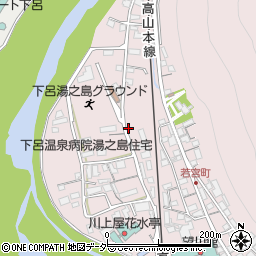 岐阜県下呂市湯之島344周辺の地図