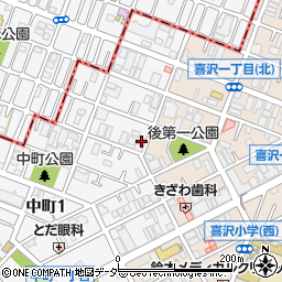 埼玉県戸田市中町1丁目6-2周辺の地図