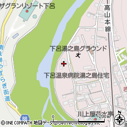 岐阜県下呂市湯之島86周辺の地図