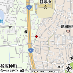 埼玉県草加市谷塚町1156-6周辺の地図