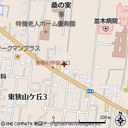 埼玉県所沢市東狭山ケ丘周辺の地図