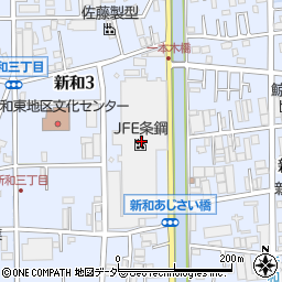 東京鉄鋼運輸株式会社　三郷事務所周辺の地図