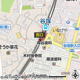 ぎょうざの満州　エキア谷塚駅店周辺の地図
