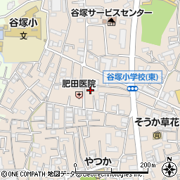 埼玉県草加市谷塚町周辺の地図