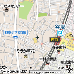 埼玉県草加市谷塚町627周辺の地図