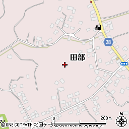 千葉県香取市田部周辺の地図